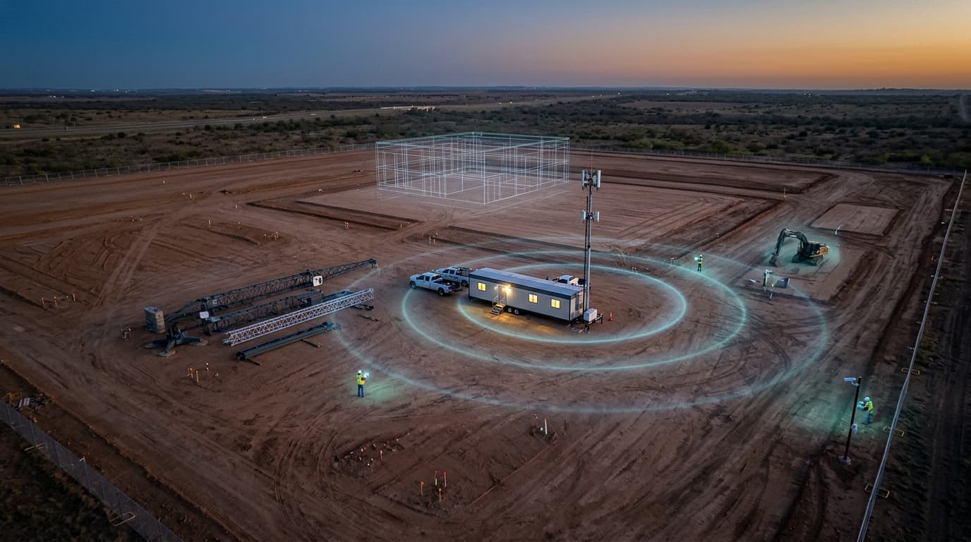 Construction Site Connectivity: Temporary Network Options and How to Choose — Clover IQ industrial wireless blog illustration